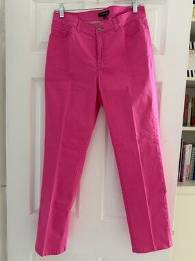 Lafayette 148 New York Hot Pink Straight-Leg Pants